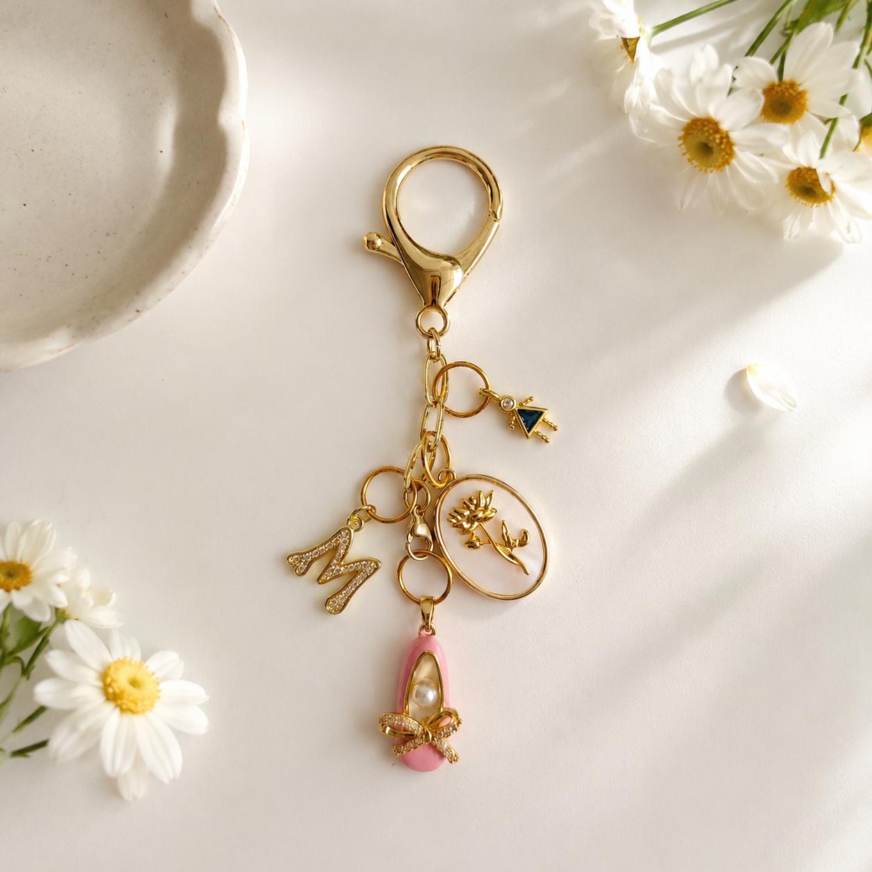 Bag Charm Keychain, Personalized Handbag Charm