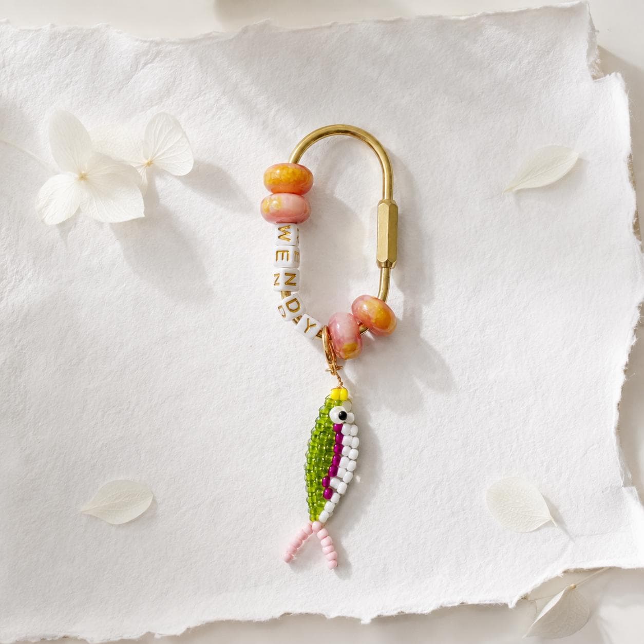 Personalized Name Bag Charm Keychain