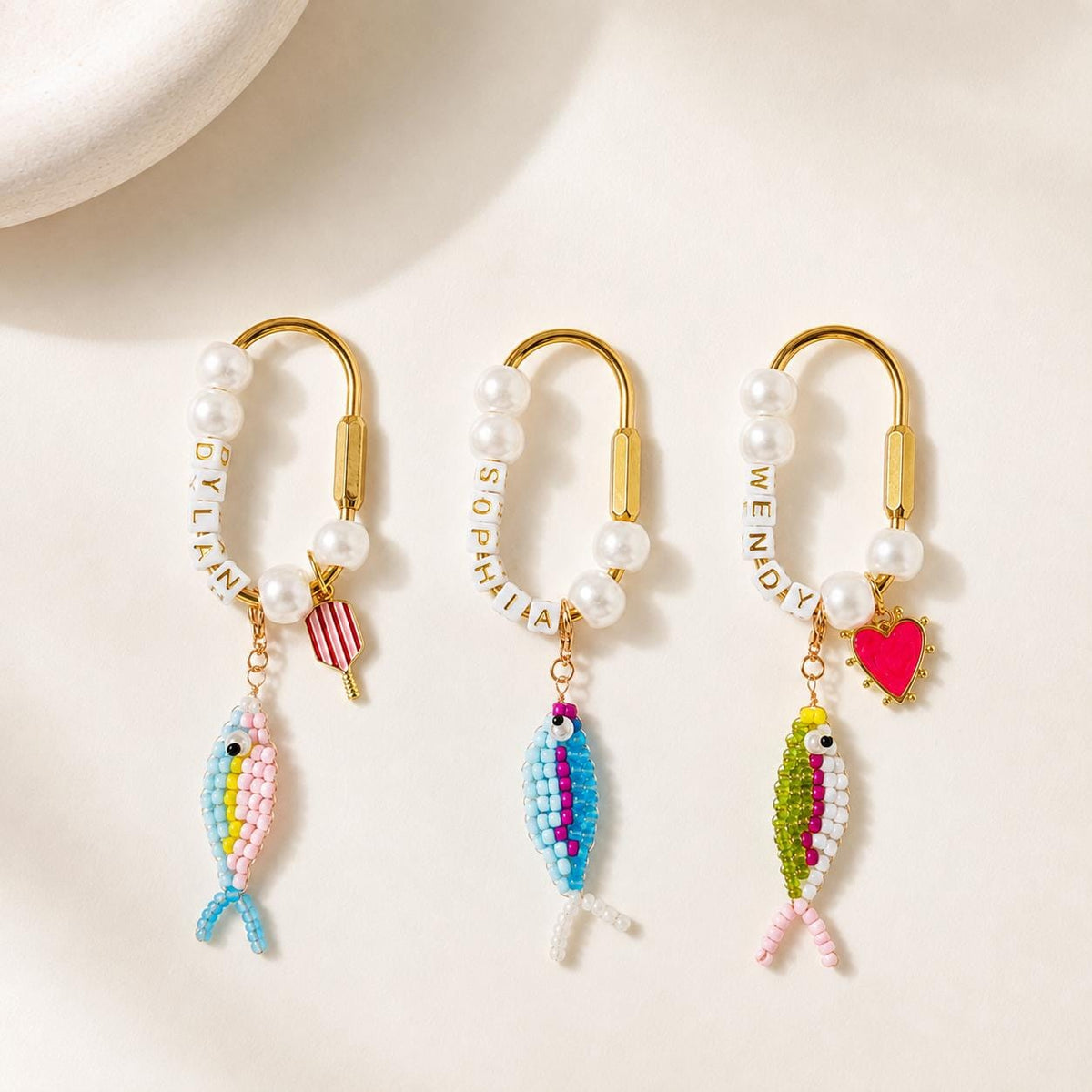 Personalized Beaded Name Keychain