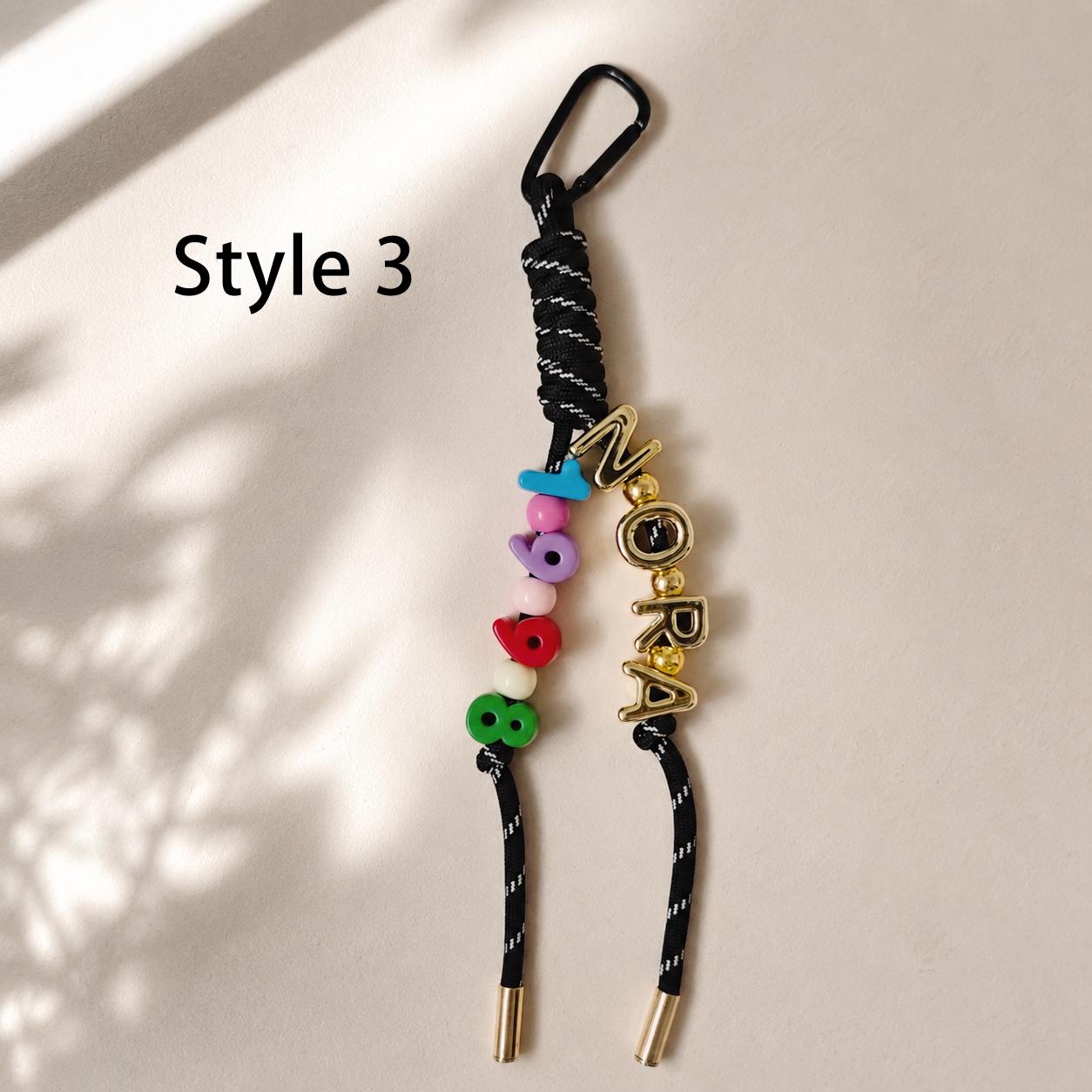 Personalized Beaded Keychain with Name