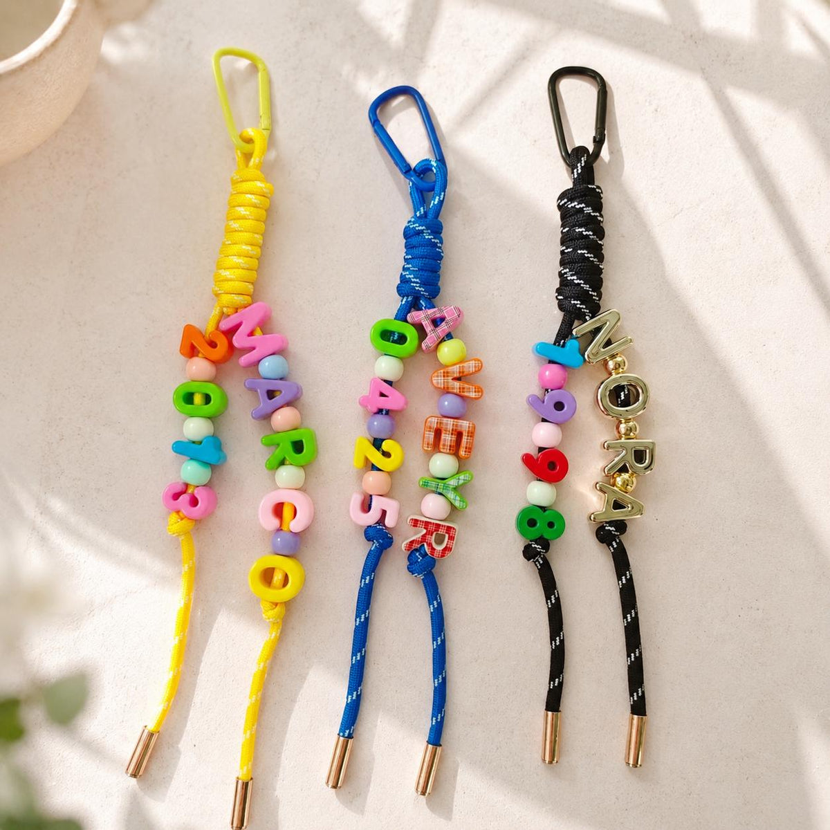 Personalized Beaded Keychain with Name
