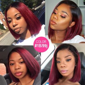 1b99j bob wig lace closure wig 6 - hicrazycat