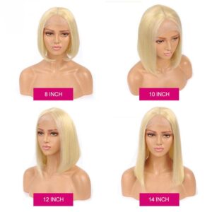 613 Honey Blonde Bob Wig 13x4 HD Transparent Lace Front Human Hair Wigs 9 613 blonde short bob wig 1 - hicrazycat