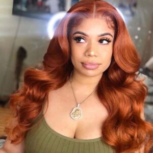 Ginger hair Straight lace Wig 800 - hicrazycat
