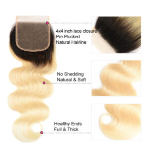1b/613 Ombre Blonde Human Hair Body Wave 3 Bundles With 4*4 Lace Closure 5 HTB18lCNcTlYBeNjSszcq6zwhFXae - hicrazycat