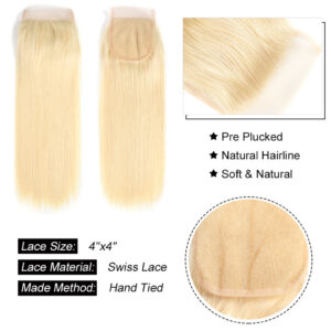 613 Honey Blonde Straight Hair 3 Bundles With 4*4 Lace Closure 10A Virgin Human Hair 6 HTB1D2eNKuuSBuNjSsziq6zq8pXab - hicrazycat