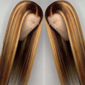 Highlight Brown Lace Front Wigs 2 - hicrazycat
