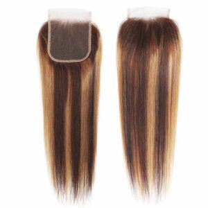 KissLove Hair Highlight Honey Brown Straight Human Hair Bundles 3 - hicrazycat