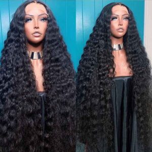 Kisslove Hair 30 40 inch Long Lace Front Wigs Deep Wave Virgin Human Hair Wigs 3 - hicrazycat