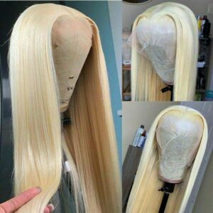 Kisslove Hair 613 Blonde 360 HD Lace Frontal Wig Straight Hair For Women 1 - hicrazycat