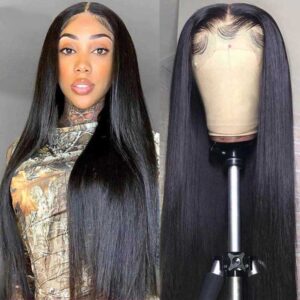 6*6 Lace Closure Wig Brazilian Straight Hair Lace Wigs For Women 6 Kisslove Hair 6x6 HD Lace Front Wigs Brazilian Straight Virgin Human Hair Wigs 1 - hicrazycat