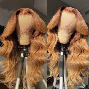 #27 Honey Brown Hair Wig 4x4 13x4 Lace Wigs Body Wave Virgin Human Hair Wigs 5 Kisslove Hair Body Wave 4 Brown Lace Front Human Hair wigs 2 - hicrazycat