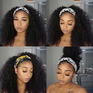 BOGO: Jerry Curly Headband Wig 14-24 Inch Curly Glueless Human Hair Wigs 6 Kisslove Hair Jerry Curly Headband Wig Human Hair Wigs 2 - hicrazycat