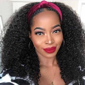 BOGO: Jerry Curly Headband Wig 14-24 Inch Curly Glueless Human Hair Wigs 5 Kisslove Hair Jerry Curly Headband Wig Human Hair Wigs 4 - hicrazycat