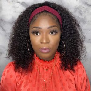 Kisslove Hair Kinky Curly Headband Human Hair Wigs 1 - hicrazycat
