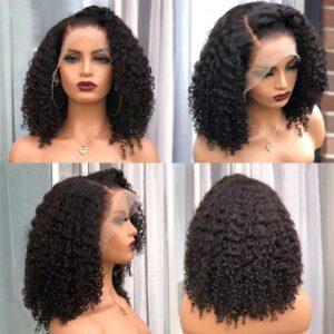 Kisslove Hair Short Bob Wig 13x4 HD Lace Wigs Jerry Curly Human Hair Wigs 1 - hicrazycat