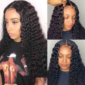 6*6 Lace Closure Wig Glueless Deep Wave 10A Brazilian Virgin Human Hair Wigs 6 Kisslove hair 5x5 HD Lace Closure Wig Deep Curly Human Hair Wigs 2 - hicrazycat