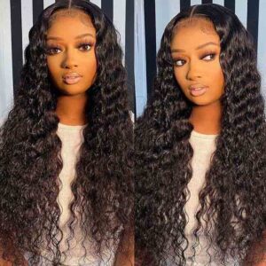 6*6 Lace Closure Wig Glueless Deep Wave 10A Brazilian Virgin Human Hair Wigs 4 Kisslove hair 5x5 HD Lace Closure Wig Deep Curly Human Hair Wigs 3 - hicrazycat