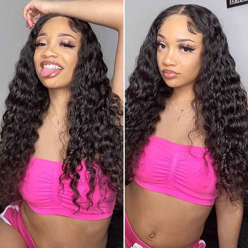 Kisslove Hair 5x5 Lace Closure Wigs Water Wave Human Hair Lace Wigs 1 - hicrazycat