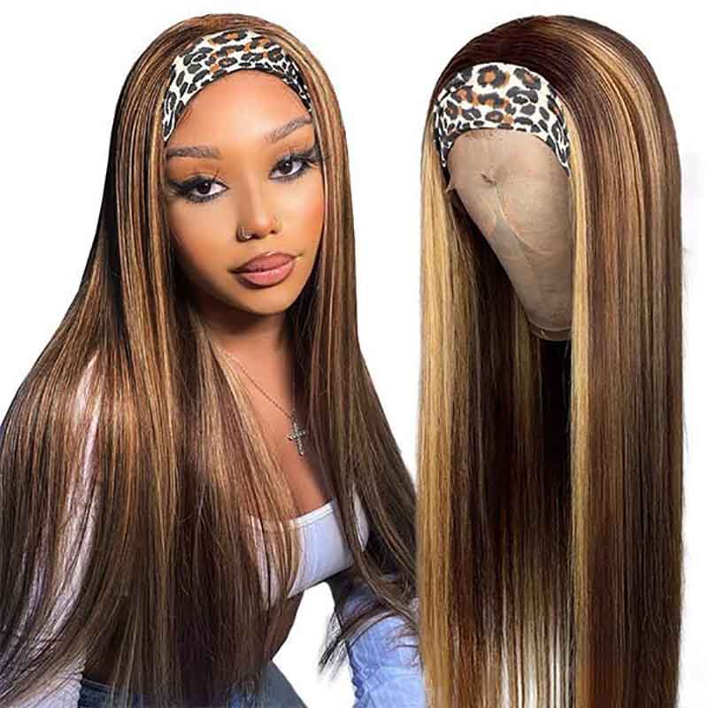 Kisslove Hair Highlight Headband Wigs Virgin Straight Human Hair Wigs 1 - hicrazycat