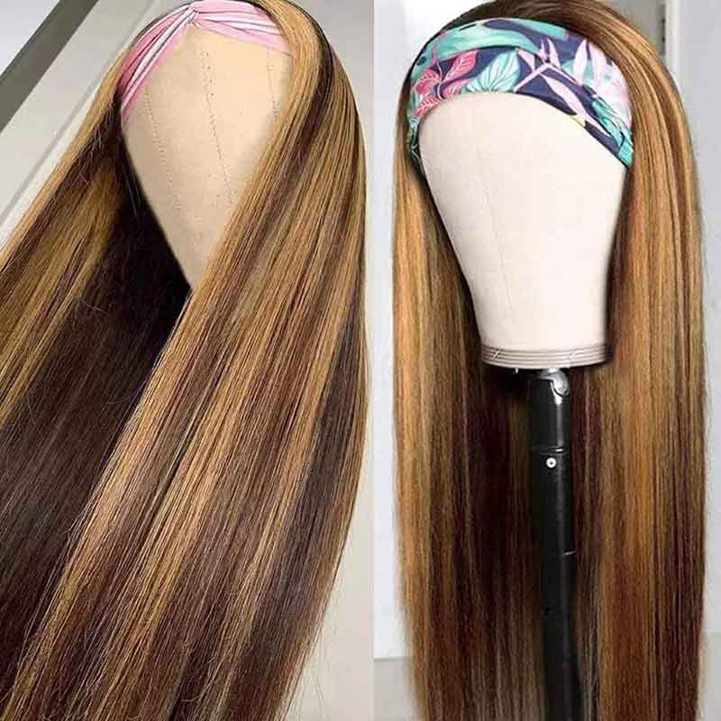 Kisslove Hair Highlight Headband Wigs Virgin Straight Human Hair Wigs 3 - hicrazycat