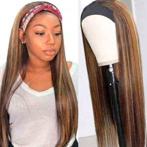 Kisslove Hair Highlight Headband Wigs Virgin Straight Human Hair Wigs 4 - hicrazycat
