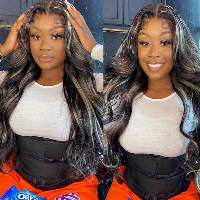 Kisslove Hair Platinum Blonde Highlights Straight Mixed Color Human Hair Wigs 3 1f9b1d36 8e9d 46b6 9110 785d16baaccc - hicrazycat