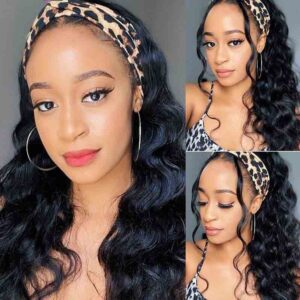 Headband Wig Body Wave Gluless 10A Virgin Humam Hair Wigs 4 Kisslove hair Body Wave Headband Wig Human Hair Wigs 2 - hicrazycat