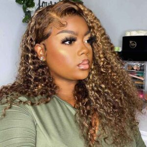 Kisslove hair Honey Blonde Wig with Highlights DeepWave 13x4 Lace Front Human Hair Wigs 3 0fbbec31 b257 45bb a8d3 fa739b7425bd - hicrazycat