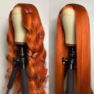 Orange Ginger Lace Front Wigs StraightHair 800 74872574 46d7 493e be4b 9a3a27496595 - hicrazycat