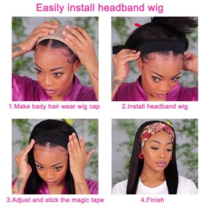 human hair headband wig installation 1 3529147b 7aba 4e8e 94c2 d466e955bdf9 - hicrazycat