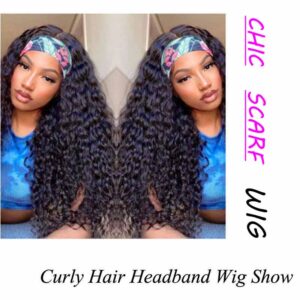 Jerry Curly Hair Headband Wig Glueless 10A Brazilian Virgin Hair Human Hair Wigs 4 jerry curly human hair headband wig 3 - hicrazycat