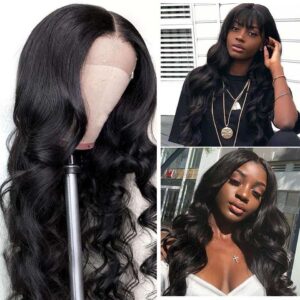 kisslove body wave lace front human hair wig 1 - hicrazycat