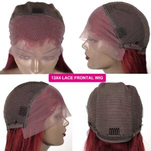 99J Dark Red Hair Colored Wig Body Wave 13x4 HD Lace Frontal Human Hair Wigs 7 kisslove hair 13x4 lace frontal wig cap 99J hair 1 7ceaac80 90c5 43e5 984a 50e1387f10dc - hicrazycat
