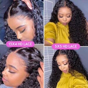 kisslove hair 5x5 13x4 hd lace wigs deep wave wig 1 - hicrazycat