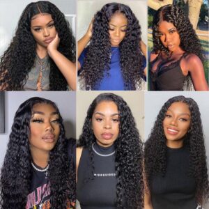 kisslove hair Deep Wave Lace Front Human Hair Wig - hicrazycat