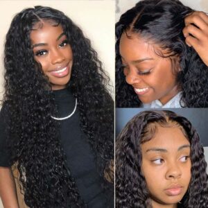 kisslove hair deep wave 13x6 lace front human hair wigs 1 - hicrazycat