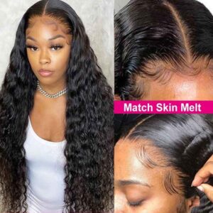 Water Wave HD Lace Wigs 13x4 Transparent Lace Frontal Wig Brazilian Human Hair Wigs 5 kisslove hair hd lace frontal wigs match skin melt water wave 1 - hicrazycat