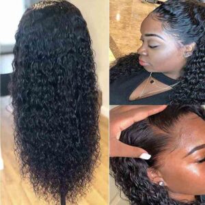 Water Wave HD Lace Wigs 13x4 Transparent Lace Frontal Wig Brazilian Human Hair Wigs 4 kisslove hair hd transparent lace front wig water wave 2 - hicrazycat