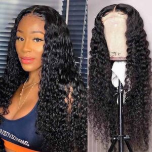 kisslove hair water wave lace closure wig brazilian hair - hicrazycat