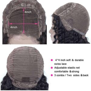 kisslove water wave 4x4 lace closure wig Cap 1 - hicrazycat