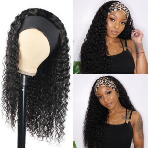 Deep Wave Headband Wig 10-28inch Glueless Human Hair Wigs 5 kisslove hair deep wave headband wig glueless human hair wigs 2 - hicrazycat