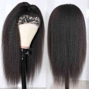 kisslove hair headband wig kinky straight human hair wigs 2 - hicrazycat