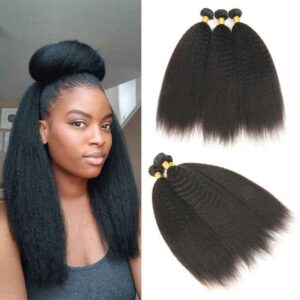 kisslove hair kinky straight brazilian human hair bundles 4 - hicrazycat