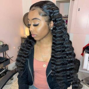 kisslove hair loose deep wave 360 lace frontal wig human hair wigs 1 - hicrazycat