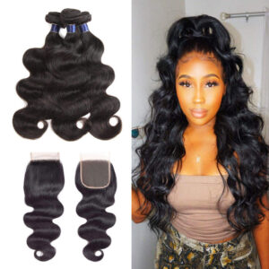 kisslovehair peruvian body wave 3bundles with closure hair - hicrazycat
