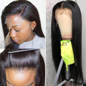 13x4 13x6 Lace Frontal Wig 10A Brazilian Straight Virgin Human Hair Wigs 4 straight lace fornt wig human hair 1 - hicrazycat