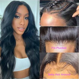 transparent lace front wig body wave 2 - hicrazycat