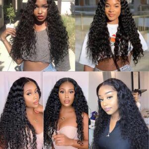 Water Wave HD Lace Wigs 13x4 Transparent Lace Frontal Wig Brazilian Human Hair Wigs 7 transparent lace wig human hair water wave 2 - hicrazycat